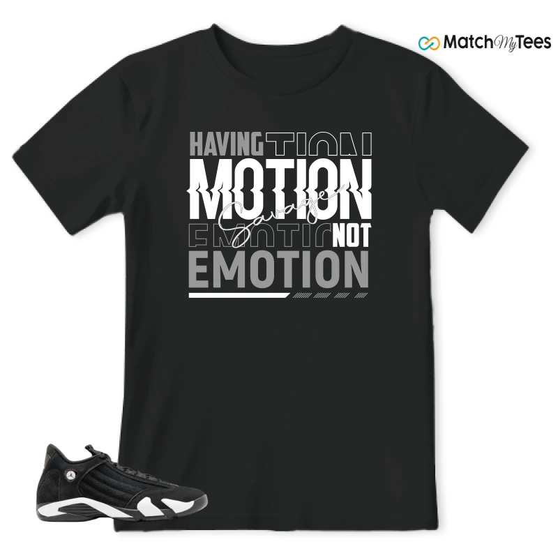 NIKE JORDAN 14 RETRO BLACK WHITE SNEAKER Matching Tees t-shirt