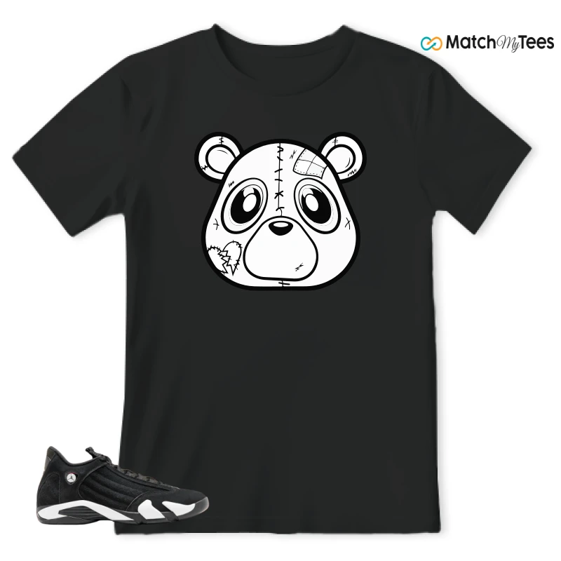 NIKE JORDAN 14 RETRO BLACK WHITE SNEAKER Matching Tees t-shirt