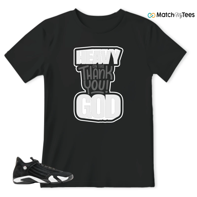 NIKE JORDAN 14 RETRO BLACK WHITE SNEAKER Matching Tees t-shirt