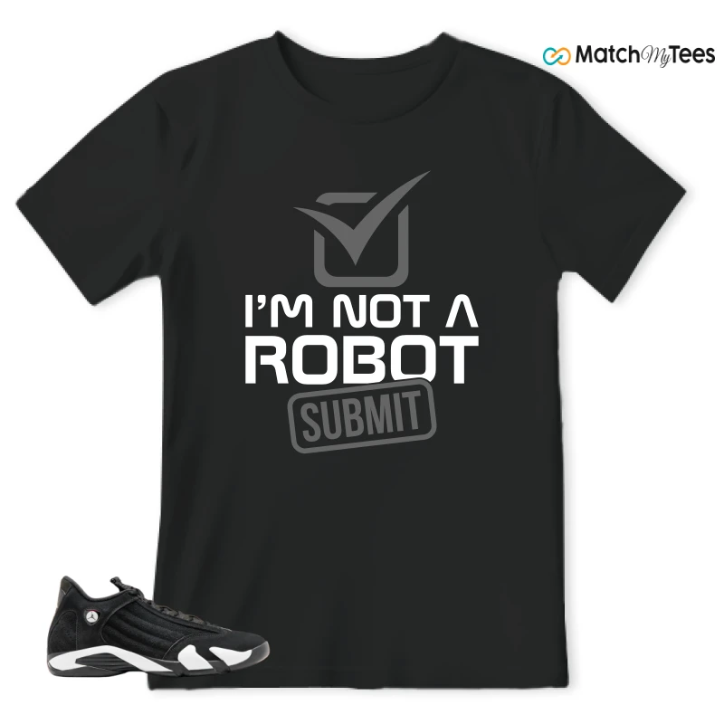 NIKE JORDAN 14 RETRO BLACK WHITE SNEAKER Matching Tees t-shirt