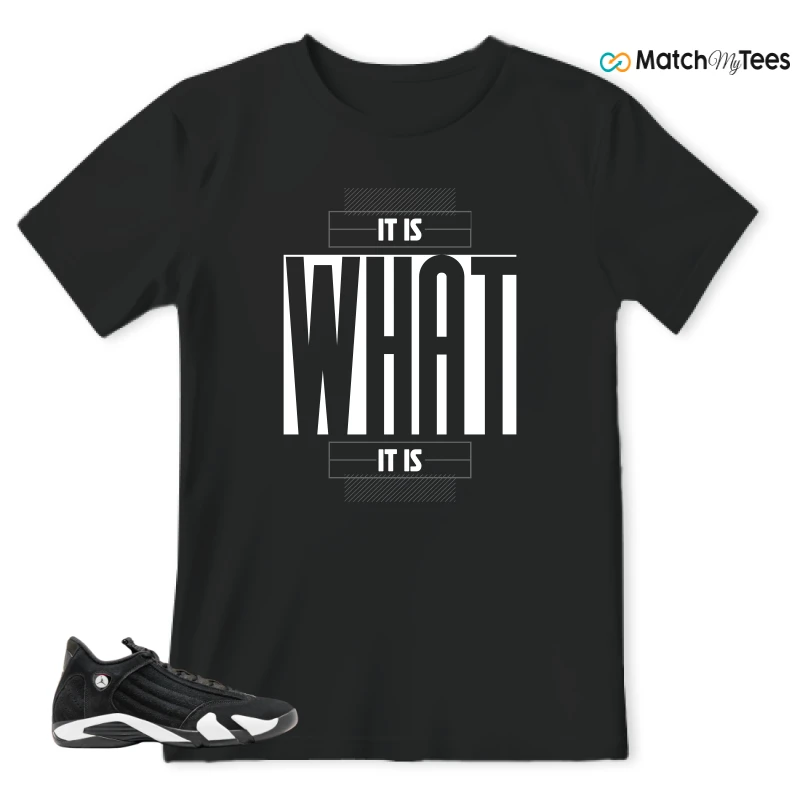 NIKE JORDAN 14 RETRO BLACK WHITE SNEAKER Matching Tees t-shirt