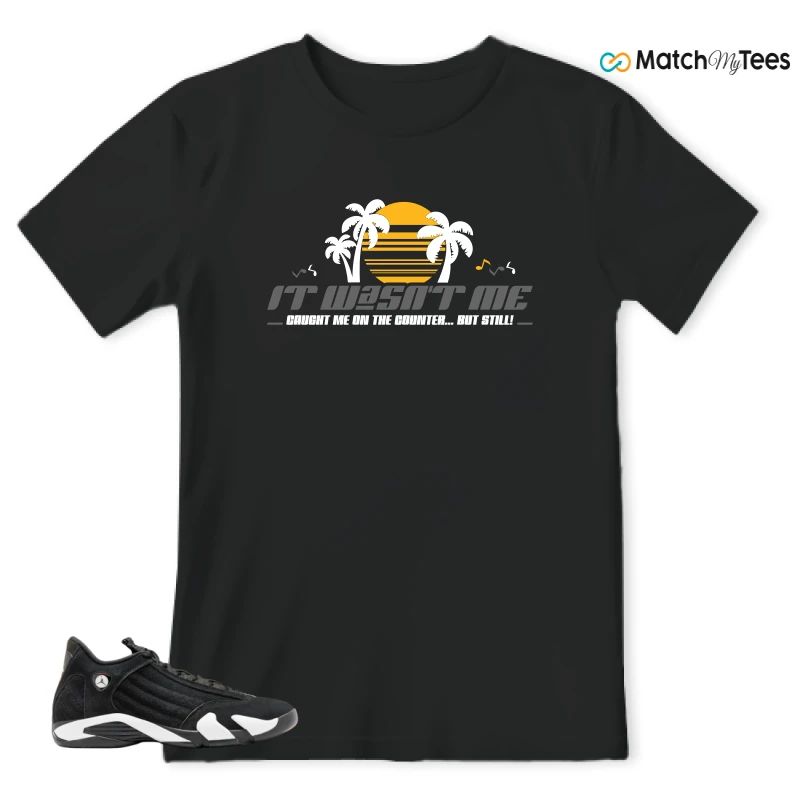 NIKE JORDAN 14 RETRO BLACK WHITE SNEAKER Matching Tees t-shirt