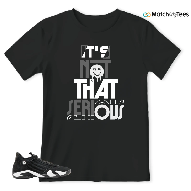 NIKE JORDAN 14 RETRO BLACK WHITE SNEAKER Matching Tees t-shirt