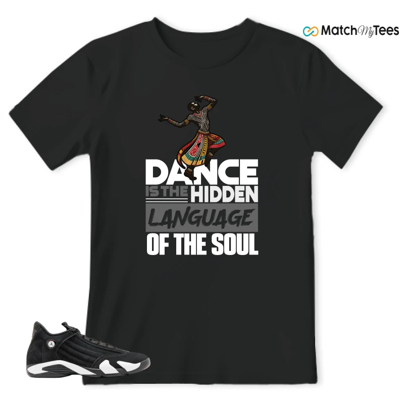 NIKE JORDAN 14 RETRO BLACK WHITE SNEAKER Matching Tees t-shirt