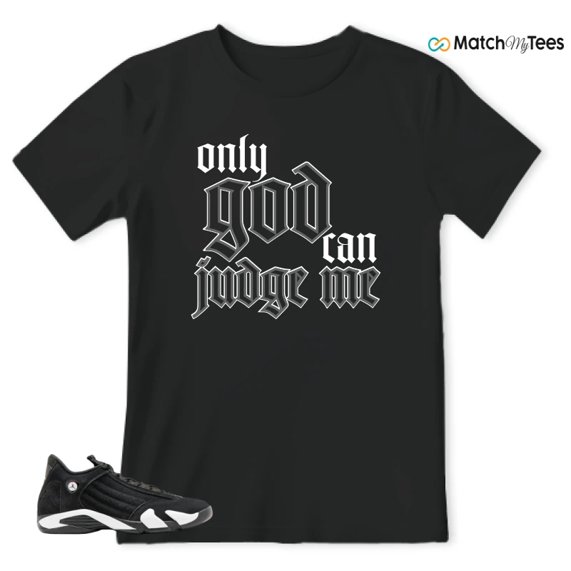 NIKE JORDAN 14 RETRO BLACK WHITE SNEAKER Matching Tees t-shirt