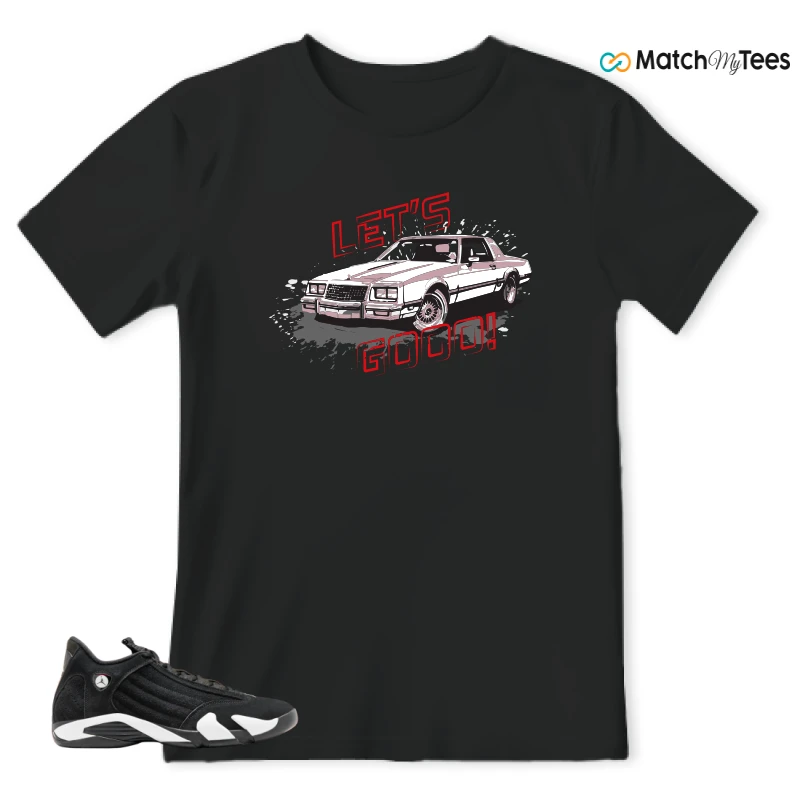 NIKE JORDAN 14 RETRO BLACK WHITE SNEAKER Matching Tees t-shirt
