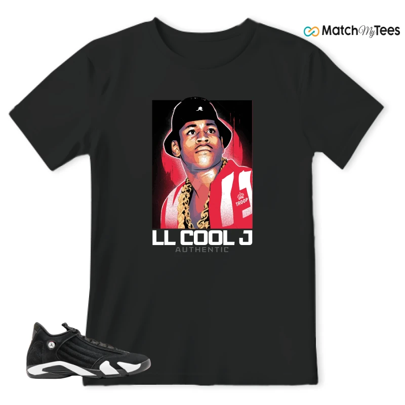 NIKE JORDAN 14 RETRO BLACK WHITE SNEAKER Matching Tees t-shirt
