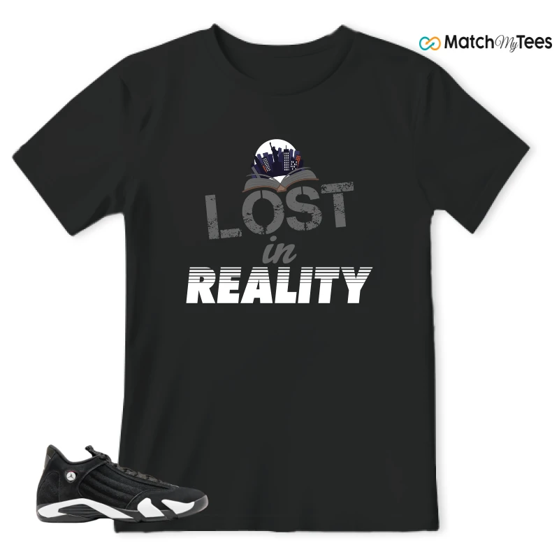 NIKE JORDAN 14 RETRO BLACK WHITE SNEAKER Matching Tees t-shirt