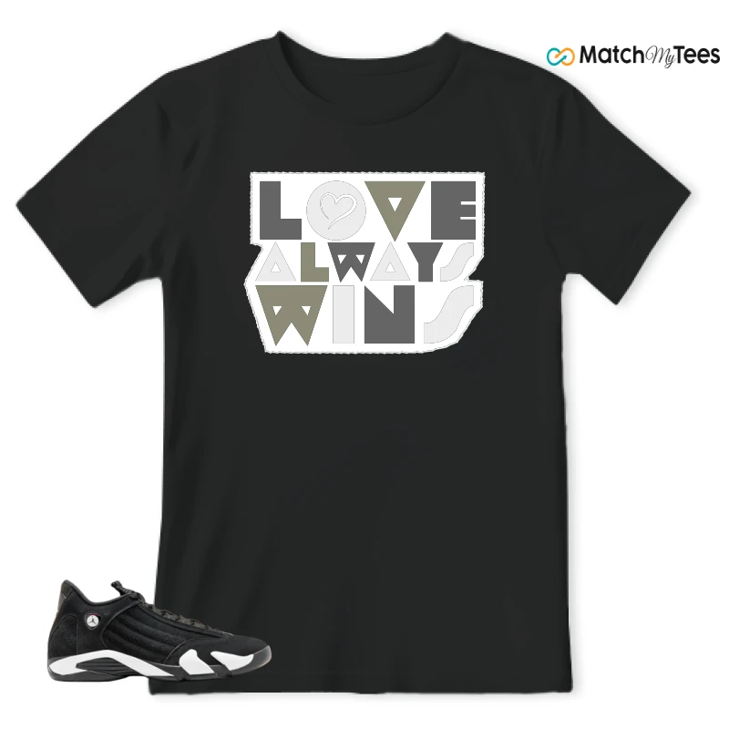 NIKE JORDAN 14 RETRO BLACK WHITE SNEAKER Matching Tees t-shirt