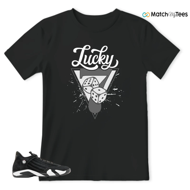 NIKE JORDAN 14 RETRO BLACK WHITE SNEAKER Matching Tees t-shirt
