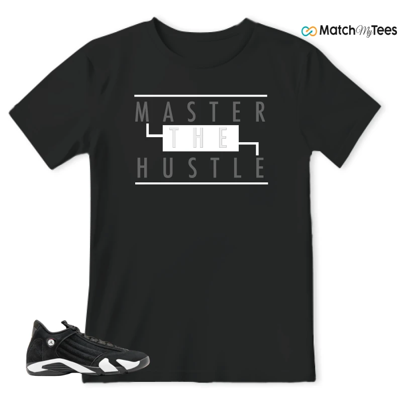 NIKE JORDAN 14 RETRO BLACK WHITE SNEAKER Matching Tees t-shirt