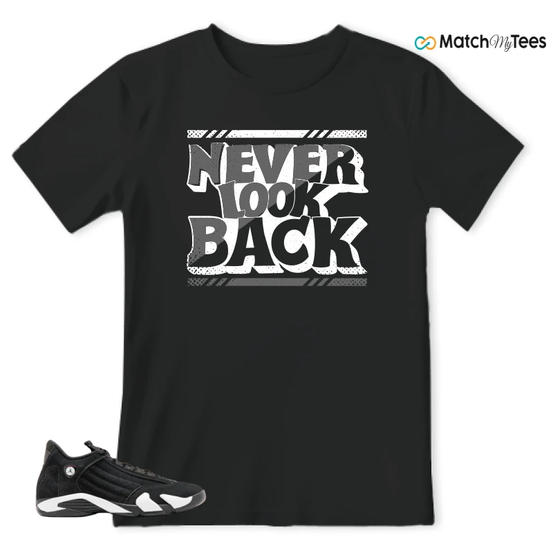 NIKE JORDAN 14 RETRO BLACK WHITE SNEAKER Matching Tees t-shirt