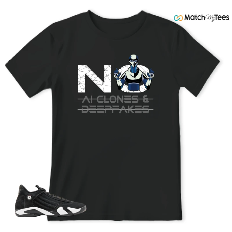 NIKE JORDAN 14 RETRO BLACK WHITE SNEAKER Matching Tees t-shirt