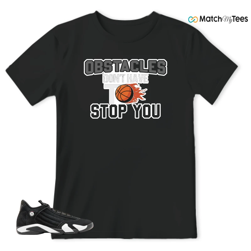 NIKE JORDAN 14 RETRO BLACK WHITE SNEAKER Matching Tees t-shirt