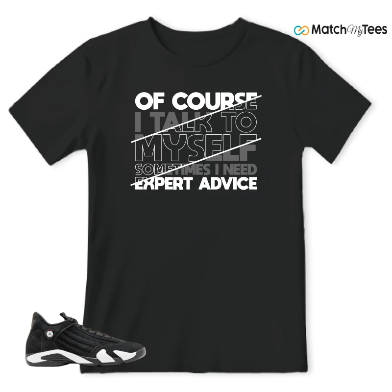 NIKE JORDAN 14 RETRO BLACK WHITE SNEAKER Matching Tees t-shirt