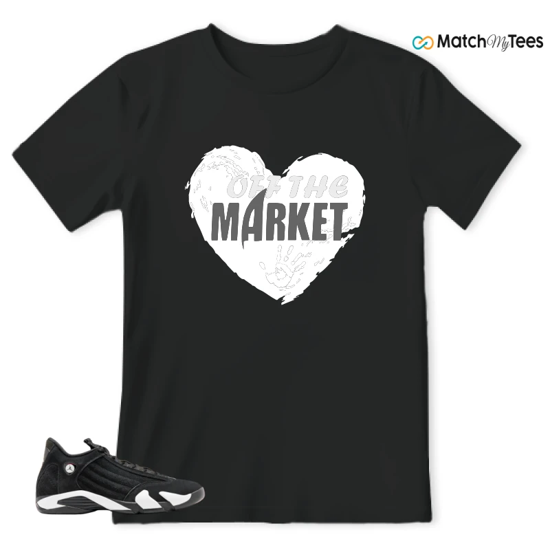 NIKE JORDAN 14 RETRO BLACK WHITE SNEAKER Matching Tees t-shirt