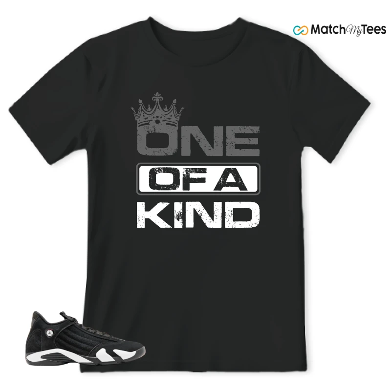 NIKE JORDAN 14 RETRO BLACK WHITE SNEAKER Matching Tees t-shirt