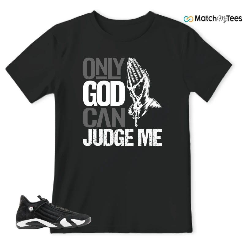 NIKE JORDAN 14 RETRO BLACK WHITE SNEAKER Matching Tees t-shirt