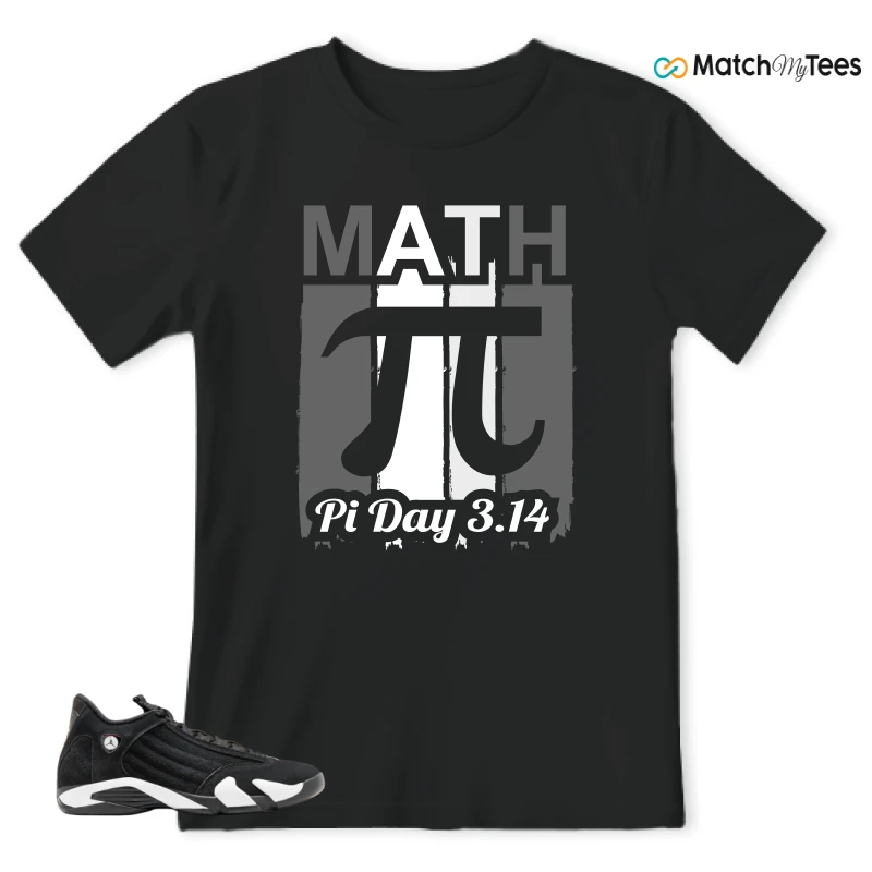 NIKE JORDAN 14 RETRO BLACK WHITE SNEAKER Matching Tees t-shirt