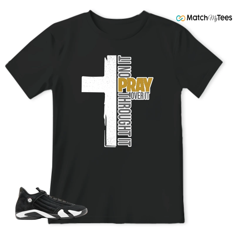 NIKE JORDAN 14 RETRO BLACK WHITE SNEAKER Matching Tees t-shirt