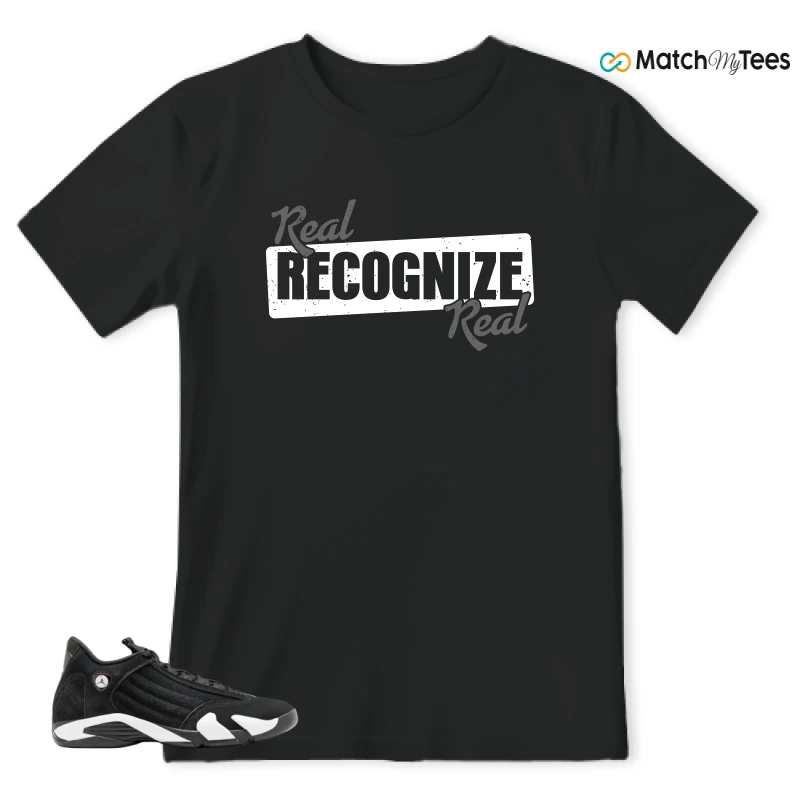 NIKE JORDAN 14 RETRO BLACK WHITE SNEAKER Matching Tees t-shirt