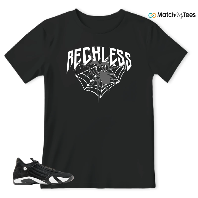 NIKE JORDAN 14 RETRO BLACK WHITE SNEAKER Matching Tees t-shirt
