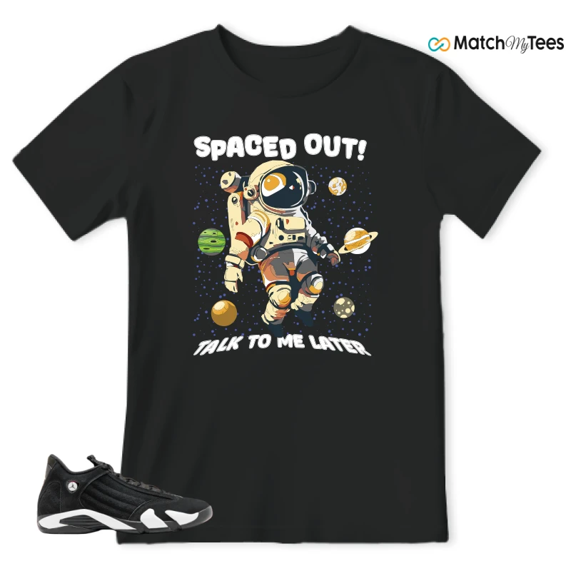 NIKE JORDAN 14 RETRO BLACK WHITE SNEAKER Matching Tees t-shirt