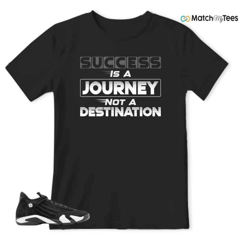 NIKE JORDAN 14 RETRO BLACK WHITE SNEAKER Matching Tees t-shirt