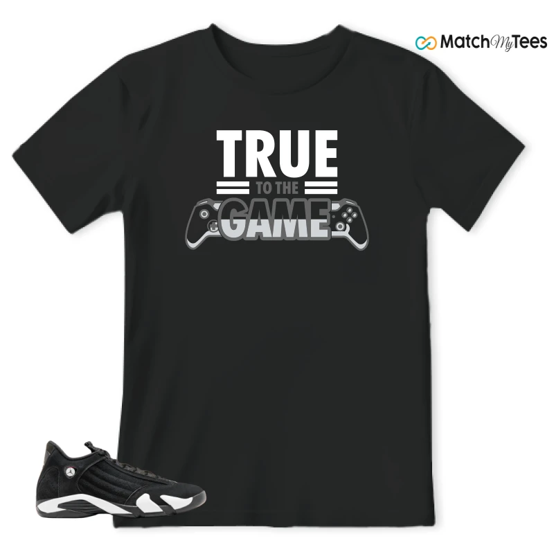 NIKE JORDAN 14 RETRO BLACK WHITE SNEAKER Matching Tees t-shirt