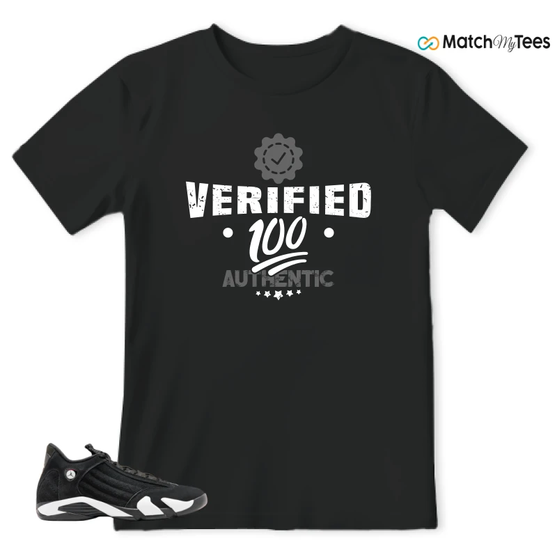 NIKE JORDAN 14 RETRO BLACK WHITE SNEAKER Matching Tees t-shirt