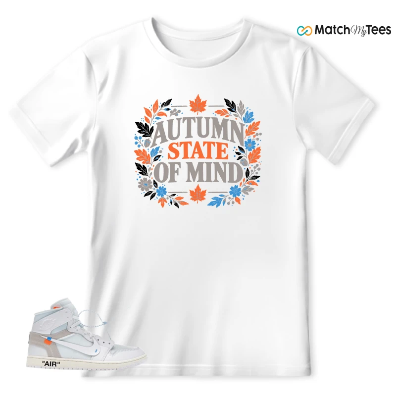 NEKE AIR JORDAN 1 RETRO HIGH OG VIRGIL ABLOH ARCHIVE ALASKA SNEAKER Matching Tees t-shirt