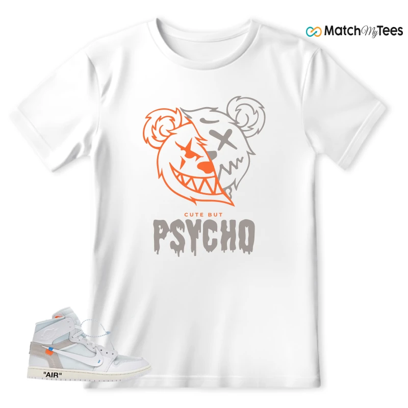 NEKE AIR JORDAN 1 RETRO HIGH OG VIRGIL ABLOH ARCHIVE ALASKA SNEAKER/WHITE/WHITE matching T-shirt