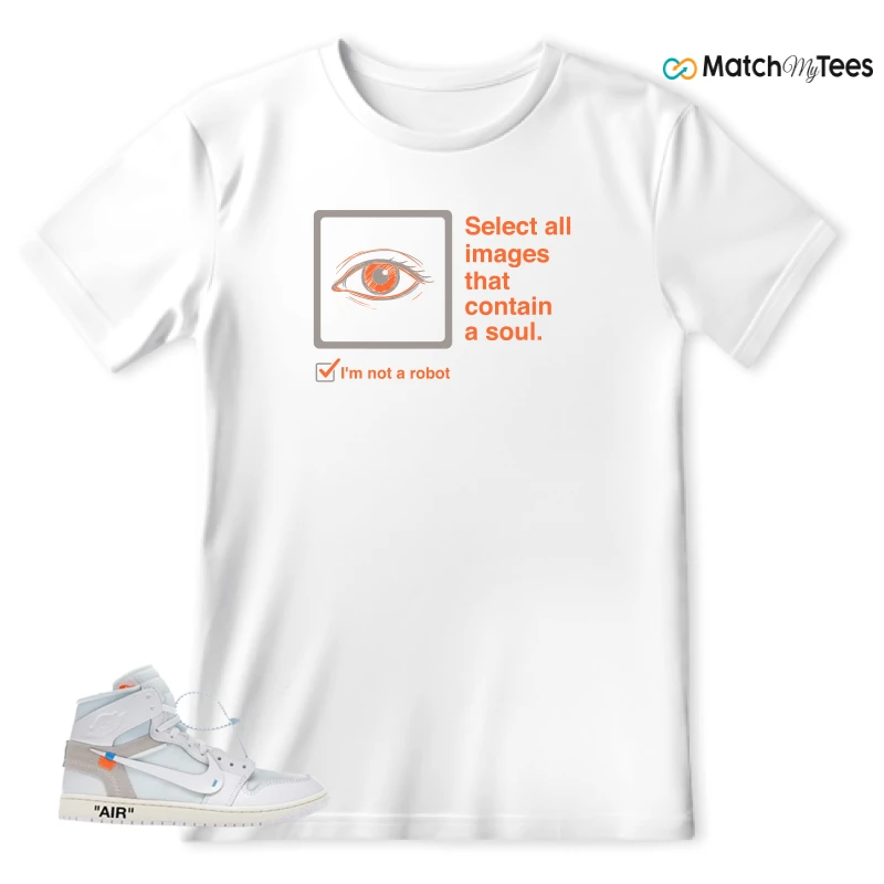 NEKE AIR JORDAN 1 RETRO HIGH OG VIRGIL ABLOH ARCHIVE ALASKA SNEAKER Matching Tees t-shirt