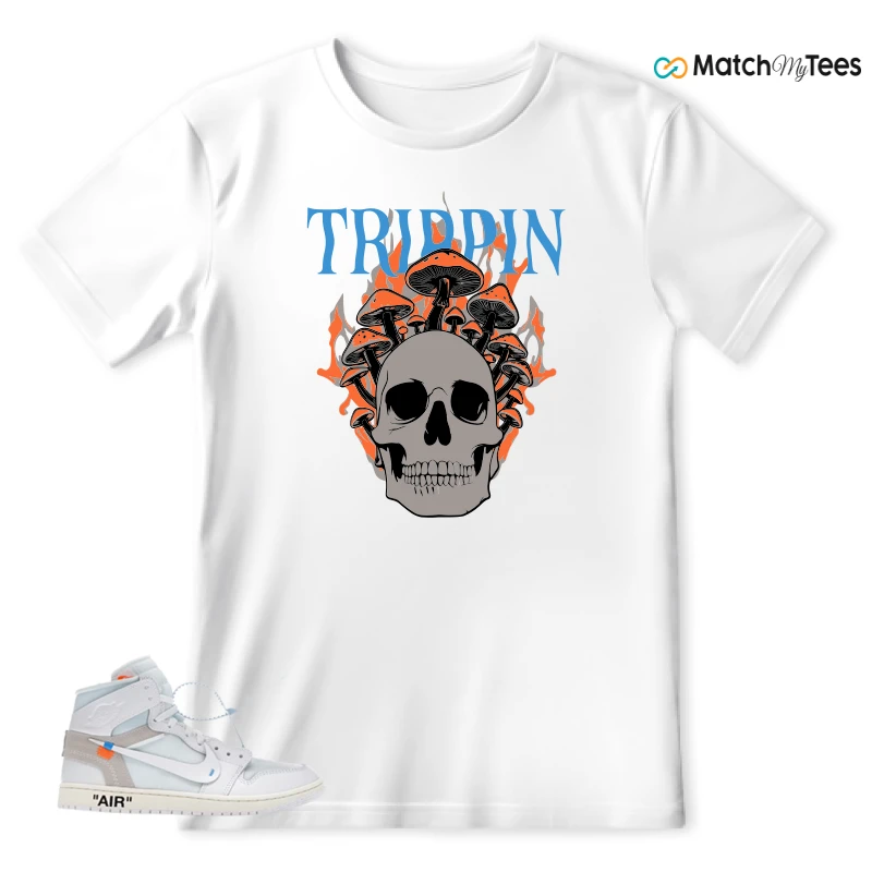 NEKE AIR JORDAN 1 RETRO HIGH OG VIRGIL ABLOH ARCHIVE ALASKA SNEAKER Matching Tees t-shirt