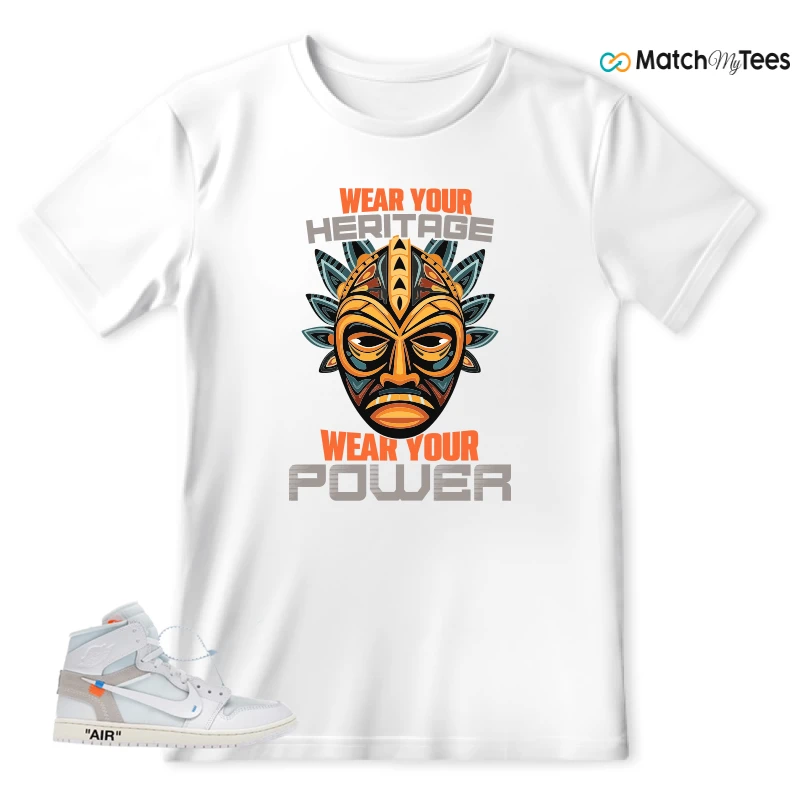 NEKE AIR JORDAN 1 RETRO HIGH OG VIRGIL ABLOH ARCHIVE ALASKA SNEAKER Matching Tees t-shirt