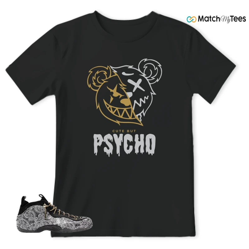 NIKE AIR FOAMPOSITE ONE VICTOR SOLOMON ASW BLACK SNEAKER/BLACK/METALLIC GOLD/BLACK matching T-shirt