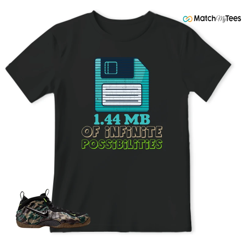 NIKE AIR FOAMPOSITE PRO GREEN CAMO SNEAKER Matching Tees t-shirt