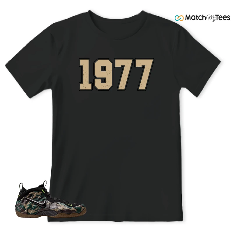 NIKE AIR FOAMPOSITE PRO GREEN CAMO SNEAKER Matching Tees t-shirt
