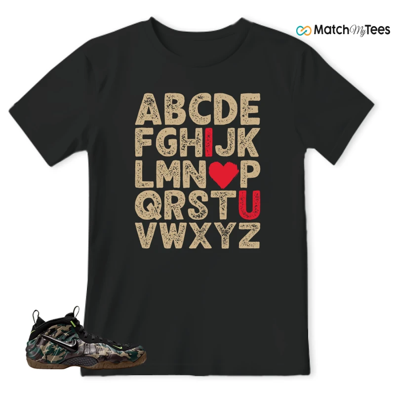 NIKE AIR FOAMPOSITE PRO GREEN CAMO SNEAKER Matching Tees t-shirt