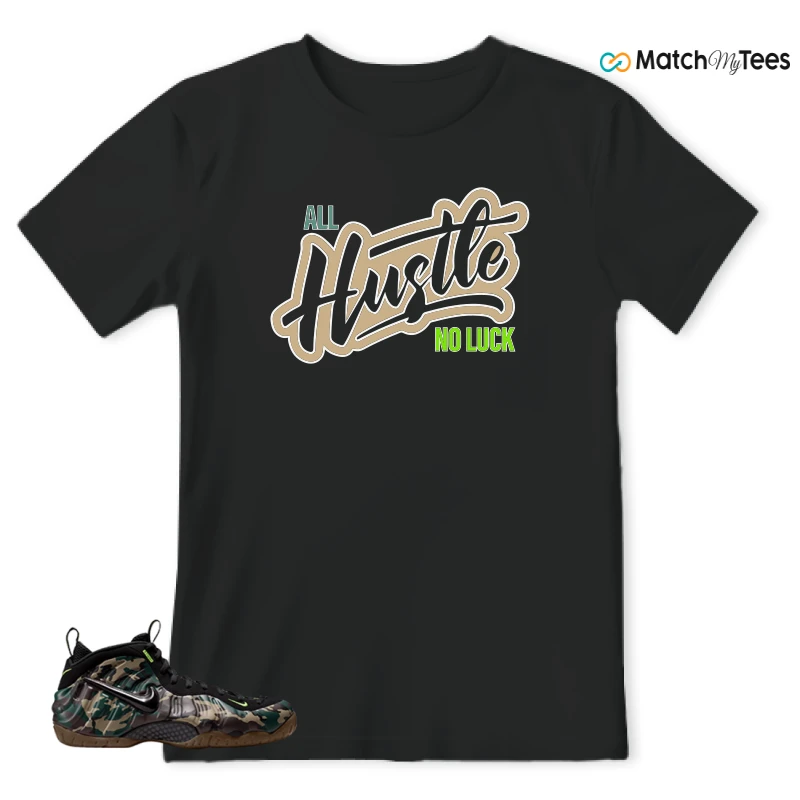 NIKE AIR FOAMPOSITE PRO GREEN CAMO SNEAKER Matching Tees t-shirt