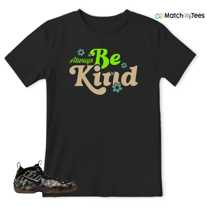 NIKE AIR FOAMPOSITE PRO GREEN CAMO SNEAKER Matching Tees t-shirt