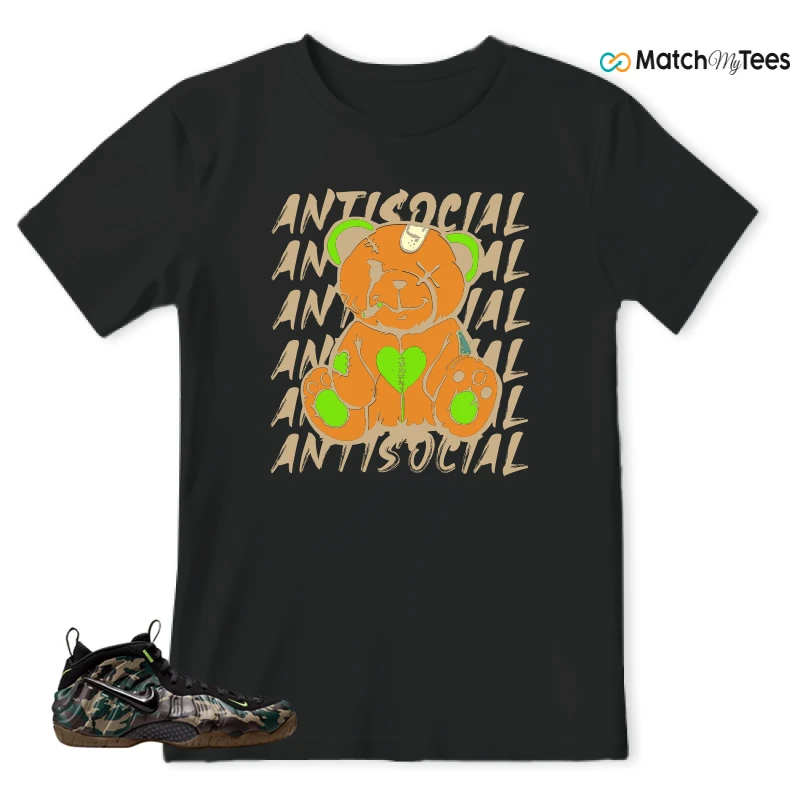 NIKE AIR FOAMPOSITE PRO GREEN CAMO SNEAKER Matching Tees t-shirt