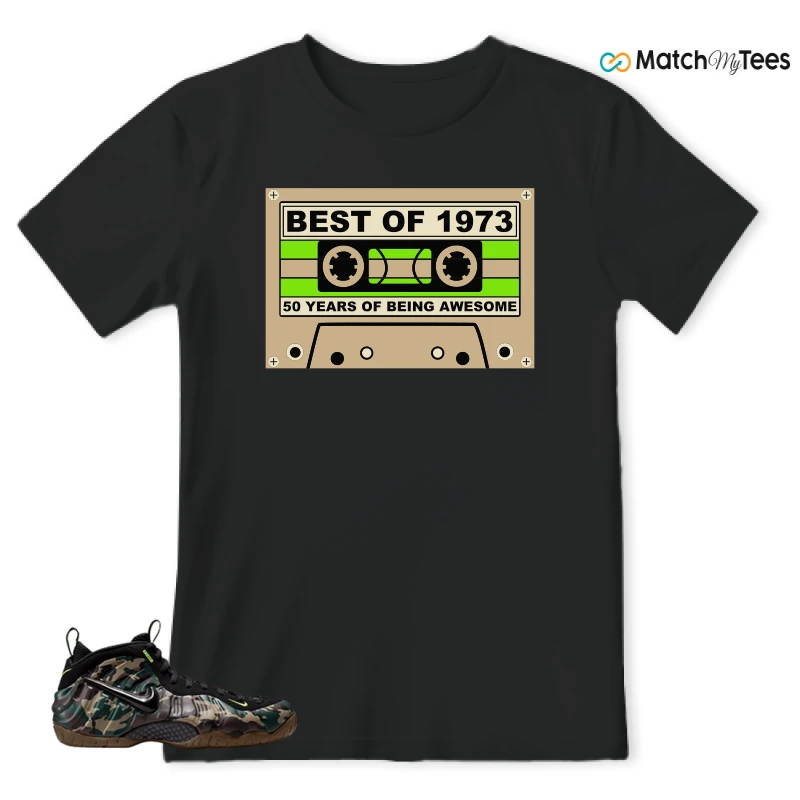 NIKE AIR FOAMPOSITE PRO GREEN CAMO SNEAKER Matching Tees t-shirt