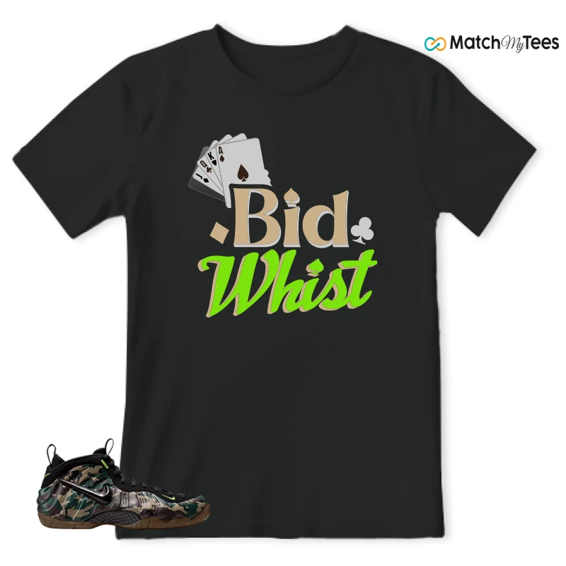NIKE AIR FOAMPOSITE PRO GREEN CAMO SNEAKER Matching Tees t-shirt