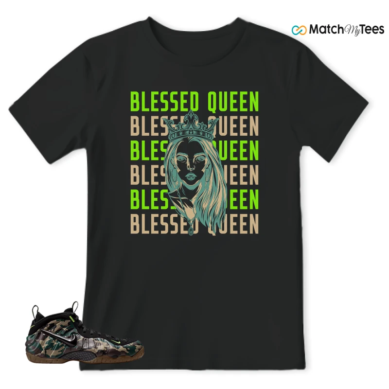 NIKE AIR FOAMPOSITE PRO GREEN CAMO SNEAKER Matching Tees t-shirt