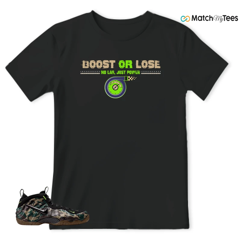NIKE AIR FOAMPOSITE PRO GREEN CAMO SNEAKER Matching Tees t-shirt