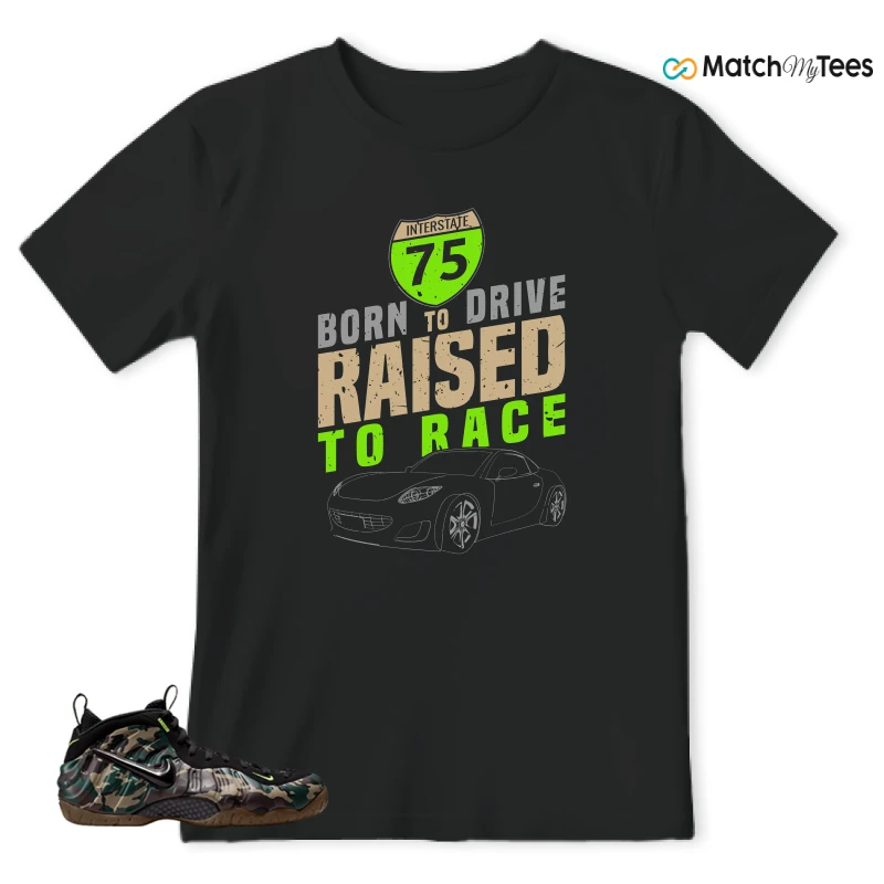 NIKE AIR FOAMPOSITE PRO GREEN CAMO SNEAKER Matching Tees t-shirt