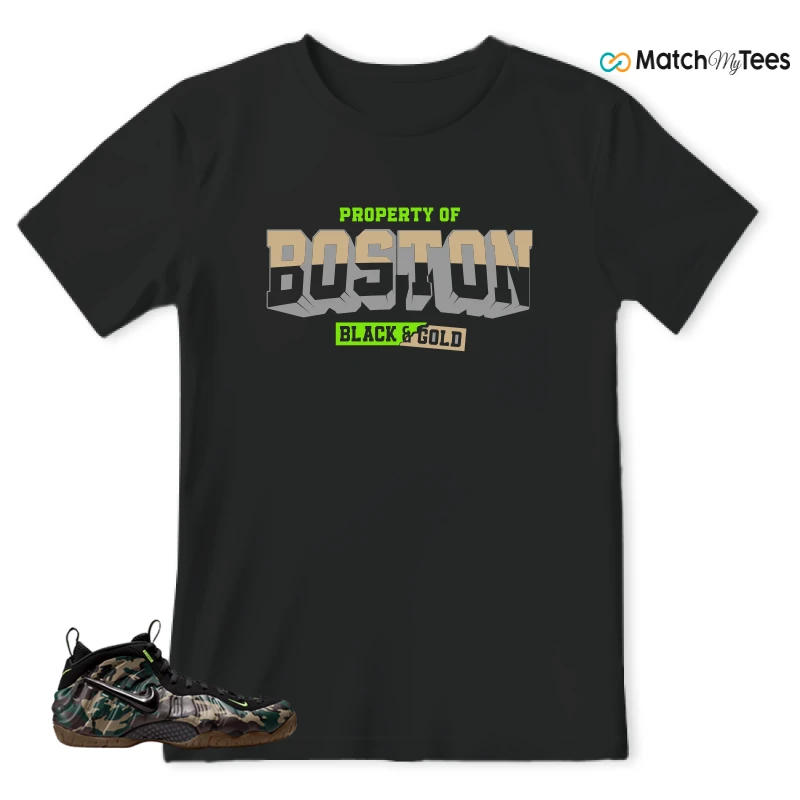 NIKE AIR FOAMPOSITE PRO GREEN CAMO SNEAKER Matching Tees t-shirt