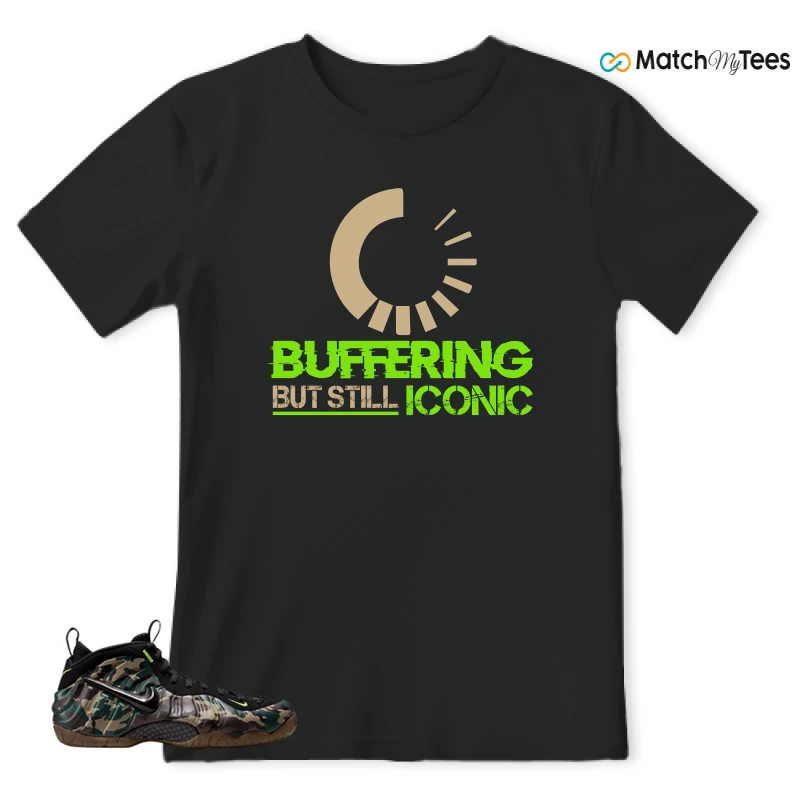 NIKE AIR FOAMPOSITE PRO GREEN CAMO SNEAKER Matching Tees t-shirt