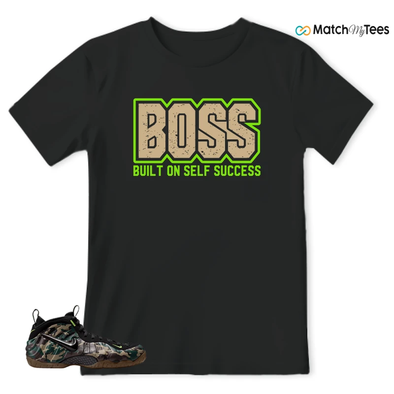 NIKE AIR FOAMPOSITE PRO GREEN CAMO SNEAKER Matching Tees t-shirt